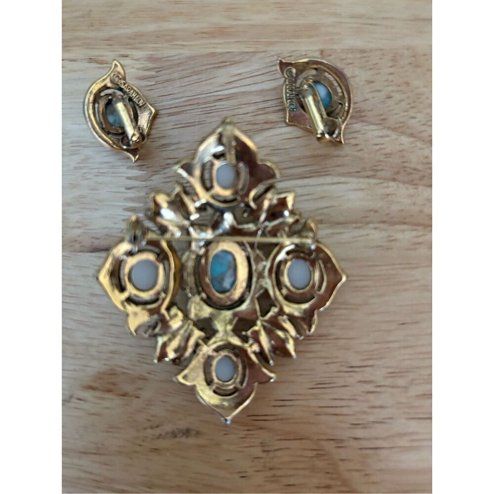 Sarah Coventry Brooch and Earring Set, Vintage, Remembrance, Convertible, pendan - Picture 6 of 8